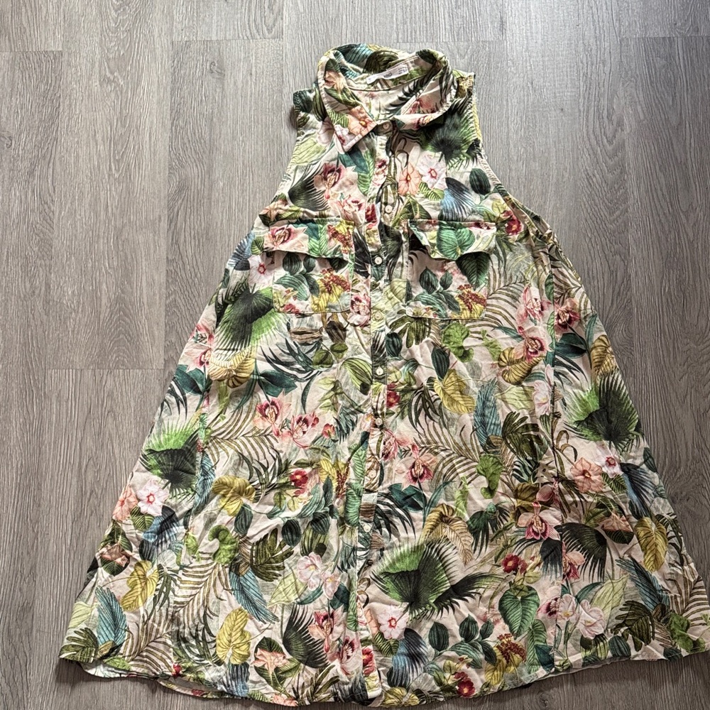 Mango Tropical Print Mini Dress - Multicolor